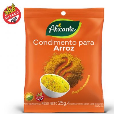 CONDIMENTO ALICANTE P/ARROZ 25GR x 12 un.