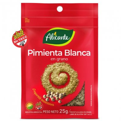 CONDIMENTO ALICANTE PIMIENTA BCA GRANO 25 x 12 un.