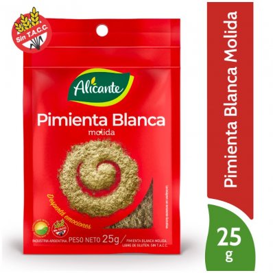 CONDIMENTO ALICANTE PIMIENTA BLCA MOL 25GR x 12 un.