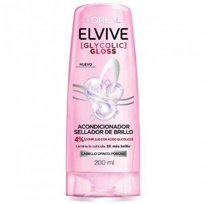 ACOND.ELVIVE GLYCOLIC GLOSS 200CC x 6 un.