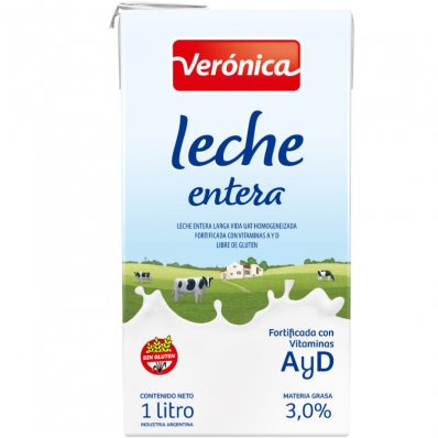 LECHE LARGA VIDA VERONICA ENTERA TB 1LT x 12 un.