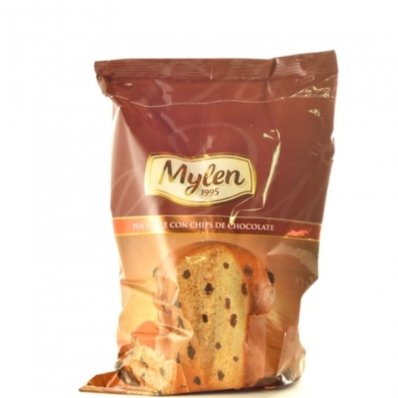 PAN DULCE MYLEN C/CHIPS CHOCOLATE 400GR x 8 un.