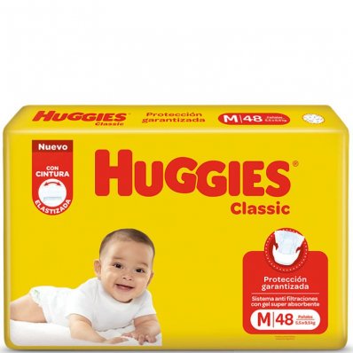 PAÑALES HUGGIES CLASSIC JUMBO MED 48UN x 1 un.