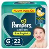 PAÑALES PAMPERS BABYDRY GDE 22UN x 1 un.