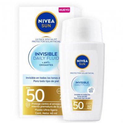 PROT.SOLAR NIVEA FACE INV FLUID F50 40CC x 2 un.