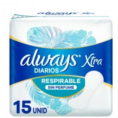 PROT.DIARIOS ALWAYS XTRA RESPIRABLE 15UN x 12 un.