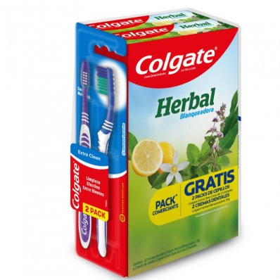 PACK 12COLGATE HERBAL70G+2U+2CEP EXT CLEAN x 1 un.