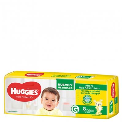 PAÑALES HUGGIES CLASSIC GDE 8UN x 1 un.