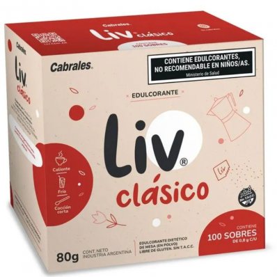 EDULCORANTE LIV CLASICO 100 SOBRES x 3 un.