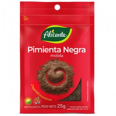 CONDIMENTO ALICANTE PIMIENTA MOL NEGRA 25G x 12 un.