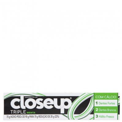 DENTIFRICO CLOSE UP TRIPLE MENTA 70GR x 12 un.