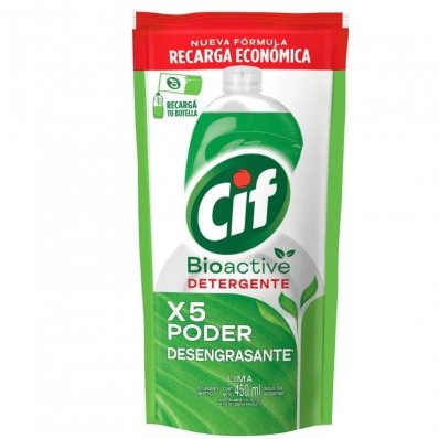 DET.CIF BIOACT LIMA PROMO 80CCGRATIS 450CC x 15 un.