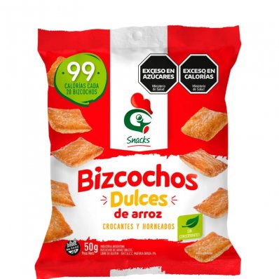 BIZCOCHOS GALLO DE ARROZ DULCE 100GR x 14 un.