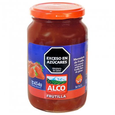 MERMELADA ALCO FRUTILLA FRASCO 454GR x 6 un.